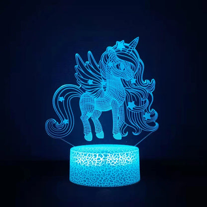 3D LED Unicorn Night Light - 16 Colors, Remote & Touch Control | Kids Night Lamp Gift