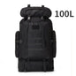 Tactical Mountaineering Backpack 80L / 100L (≈21 / 26 US gal) – Large Hiking, Camping & Travel Rucksack with Molle, Oxford Polyester