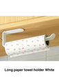 Adhesive Paper Towel & Toilet Roll Holder - Wall-Mount Tissue Dispenser for Kitchen and Bathroom Cabinet Storage