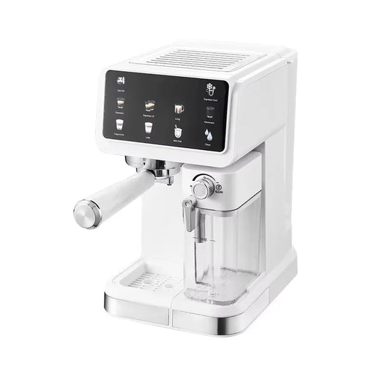 220V Touch Screen Coffee Machine for Home 20Bar Espresso Maker with Milk Frother Automatic Coffee Brewer Energy Saving