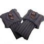 Women's Short Knit Diamond 2-Button Boot Cuffs — Knit Leg Warmers & Boot Covers