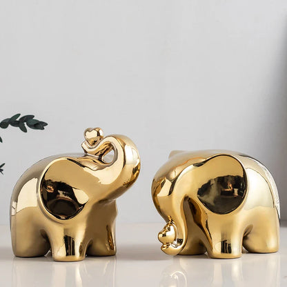 Cartoon Elephant Figurine Boho Home Decor Ornament Living Room  Wine Cabinet DesktopTV cabinet Home