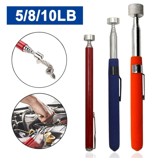 3-Pack Magnetic Retractable Pickup Tools - Telescopic Magnetic Pen Grabbers, 5/8/10 lb (2.3/3.6/4.5 kg), Extendable 5.3–28.7 in (135–730 mm)