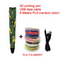 USB Rechargeable 3D Printing Pen with 9M PLA Filament (1.75mm) — Adjustable Speed, 180–220°C Heat, DIY 3D Pen for Kids & Adults
