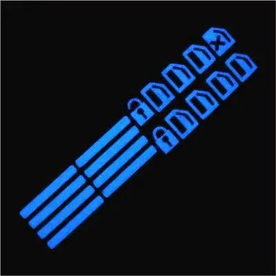 Glow-In-The-Dark Car Window Button Stickers - Luminous Switch Decals for Interior Night Visibility