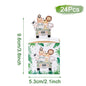 24PCS Jungle Safari Animals Candy Boxes Birthday Party Decoration Kids Gift Packaging Box Wild One Baby Shower Gifts Box Bag