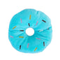 Plush Donut Chew Toy with Squeaker for Small & Medium Dogs - 4.3in (11 x 11 cm) Soft Fleece Puppy Toy