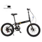 Adult 20-Inch (500mm) Foldable Bike – Portable Folding Bicycle with Front & Rear Disc Brakes, Multi-Speed Commuter Bike