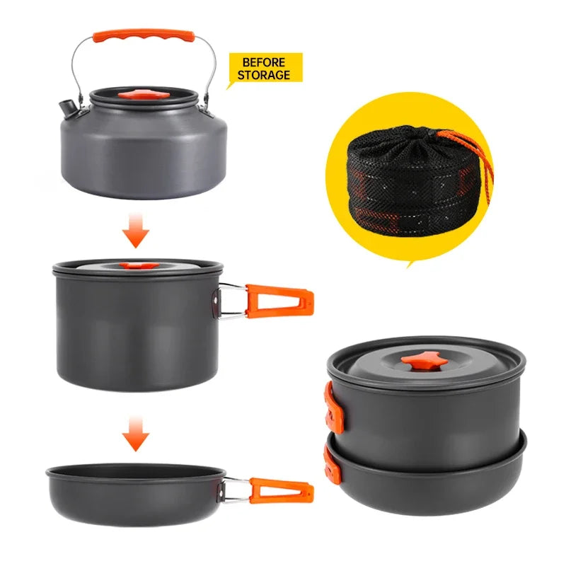 FlipStylez™ Obsidian Gray 3PC Trail-Chef Aluminum Cookware Set