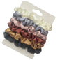 3/5/6 Pcs Silk Satin Scrunchies Set for Women – Elegant Solid Color Hair Bands | Soft Elastic Ponytail Holders & Hair Accessories