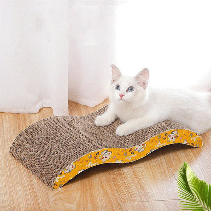 Corrugated Cardboard Cat Scratcher – Double-Sided Catnip Scratch Board for Sofa, Bed & Cushion