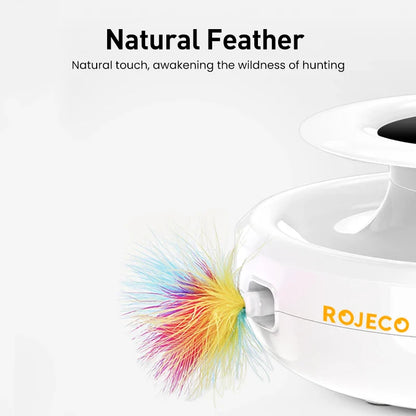 2-in-1 Automatic Feather & Ball Interactive Pet Toy for Cats and Dogs — Electronic 5-Mode Cat Teaser