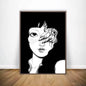 Black And White Ito Junji Tomie Poster HD Art Sticky Wall Waterproof Home Living Room Bar Decoration