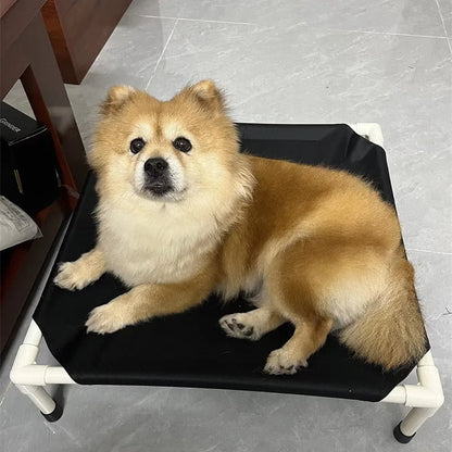 Elevated Folding Pet Camping Bed – Portable Washable Dog & Cat Hammock