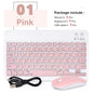 Mini Wireless Bluetooth Keyboard and Mouse — Portable Slim Rechargeable Keyboard for iPad, iPhone, Android Tablets, Samsung, Xiaomi, Mac & Windows