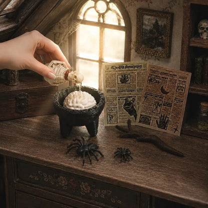 Miniature Halloween Skeleton Dollhouse Decoration Set