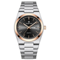 Men's Quartz Stainless Steel Watch 40-44mm Dial, 3ATM Water-Resistant Luminous Chronograph with Date