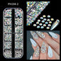 12 Grids Mixed Nail Rhinestones - SS6-SS30 Flat-Back Glass Gems for Nail Art