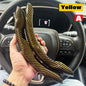 2-Pack Carbon Fiber Silicone Steering Wheel Covers 38 cm (15 in) Anti-Slip Universal Car Interior