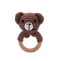 Baby Crochet Rattle Wooden Teether Toy BPA Free