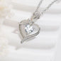 Elegant Style Heart shaped Pendant Necklace Hollow Design Mother's Day Gift Party Suitable for Best Friends Without Box