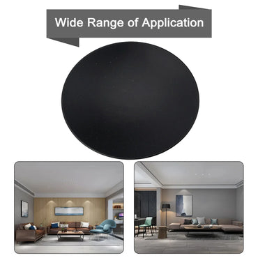 Round Iron Candle Plate Holder — Rust-Resistant Metal Pedestal for Pillar, Ball & Votive Candles, Gold or Black, Small 2.8×2.8×0.6 in (7×7×1.5 cm) & Large 4.3×4.3×0.7 in (11×11×1.7 cm)
