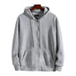 Men’s Casual Zipper Hoodie – Autumn Winter Long Sleeve Hooded Sweatshirt for Daily Wear & Sports