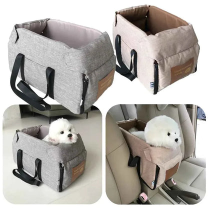 Dog Car Seat Bed & Portable Carrier for Small Pets