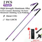 Foldable Quick-Lock 4-Section Trekking Poles Pair – 7075 Aluminum Adjustable 110/120 cm (43.3/47.2 in) EVA Grip Tungsten-Cobalt Tips