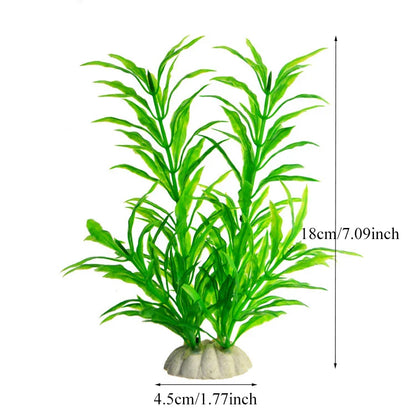 Artificial Aquarium Plants — Plastic Underwater Decorations for Fish Tanks, Realistic Aquarium Decor