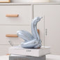 Nordic Ceramic Swan Sculpture Animal Decorative Figurine Home Decor Room Accessory Swans Decorative Item