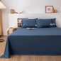 Soft Home Flat Bed Sheet — Plain Solid Color Top Sheet for Single, Queen, King Beds