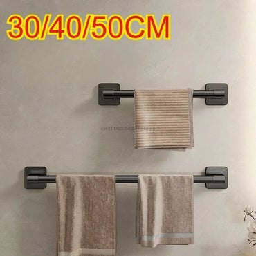 6-Pack Self-Adhesive No-Drill Towel Rack Hooks – Aluminum Wall Towel Holder, Polished Finish