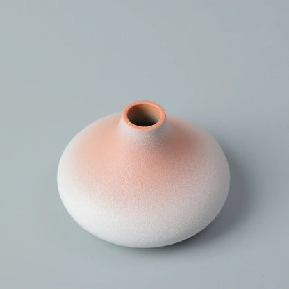 Ceramic Small Flower Bud Vase - Minimalist Japanese-Style Tabletop Home Decor