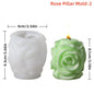 3D Rose Pillar Silicone Candle Mold – Geometric Flower Column for DIY Candles, Soap & Plaster Crafts