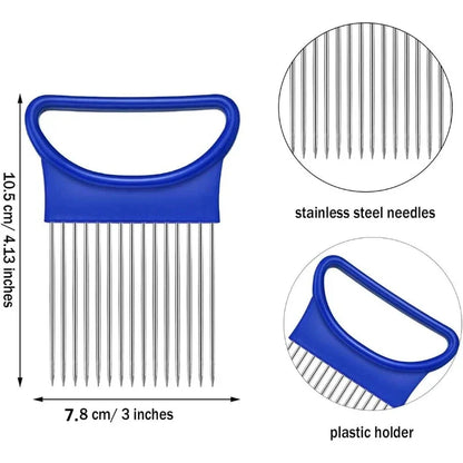 1-Pack Onion Holder Fork & Vegetable Slicer, Tomato Cutter Safe Cutting Tool for Kitchen