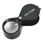 10x 20x 30x Pocket Folding Jewelry Loupe Magnifier Mini Triplet Glass Lens for Jewelry, Coins & Stamps