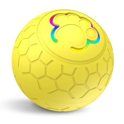Interactive USB Rechargeable Dog & Cat Toy Ball, Automatic Bouncing Rolling LED Light, IP65 Waterproof