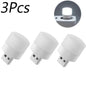 Mini USB Night Light (1/3/5/10-Pack) - Warm White LED Book Reading Lamp, Eye-Protection USB Plug-In