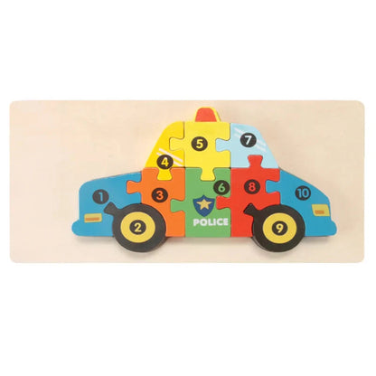 3D Montessori Wooden Dinosaur Puzzle Toy