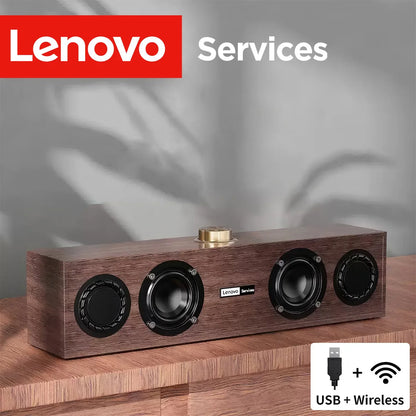 Retro Dual-Mode Bluetooth & Wired Wooden Multimedia Speaker — USB Subwoofer for TV, PC & Mobile