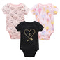 3/6 PCS Baby Cotton Bodysuits Set Short Sleeve Summer Outfits for Newborn Boys & Girls 0–12 Months
