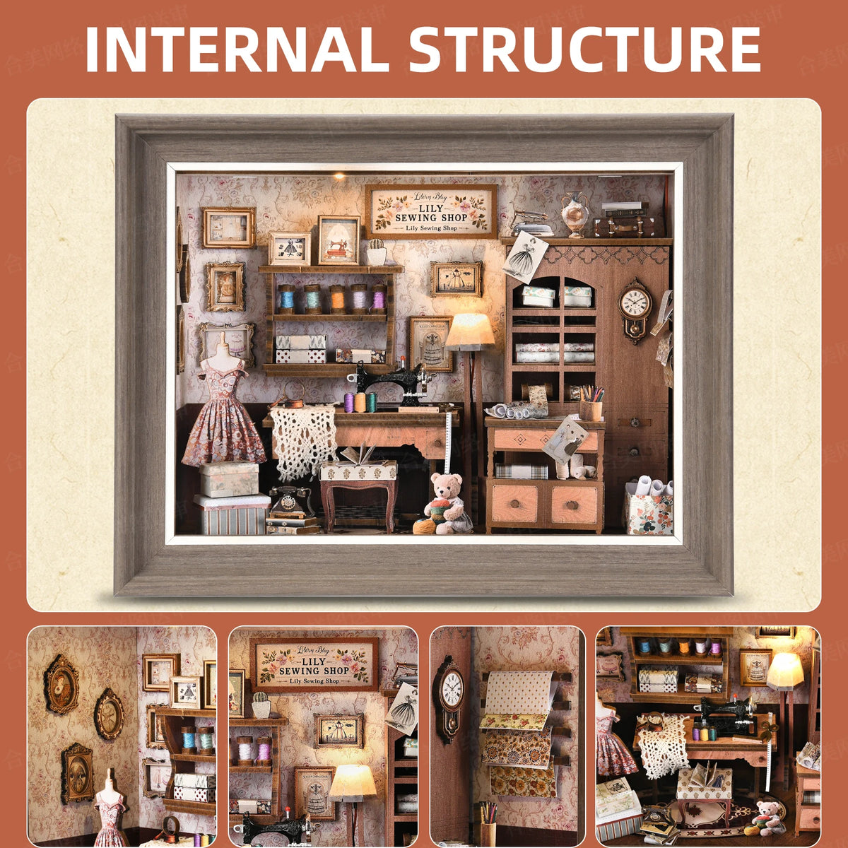 DIY Wooden Book Nook Kit - Tailor’s Shop