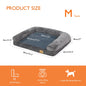 Orthopedic Dog Bed – Foam Pet Mattress Sofa with Bolster, Removable Washable Cover, Waterproof Liner (Sizes M-L-XL-2XL)