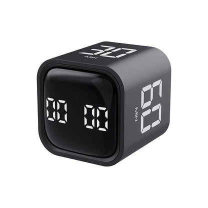 Gravity Flip Digital Timer with Silent Vibration and Sound Alarm, Adjustable 5–60 Minute Countdown for Cooking, Study & Work