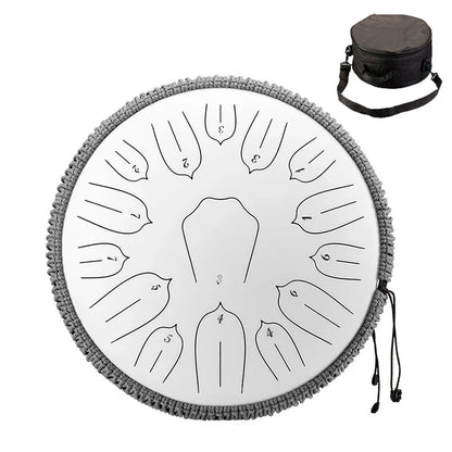 13-Inch (32 cm) 15-Note D-Tone Steel Tongue Drum Glucophone Handpan Percussion
