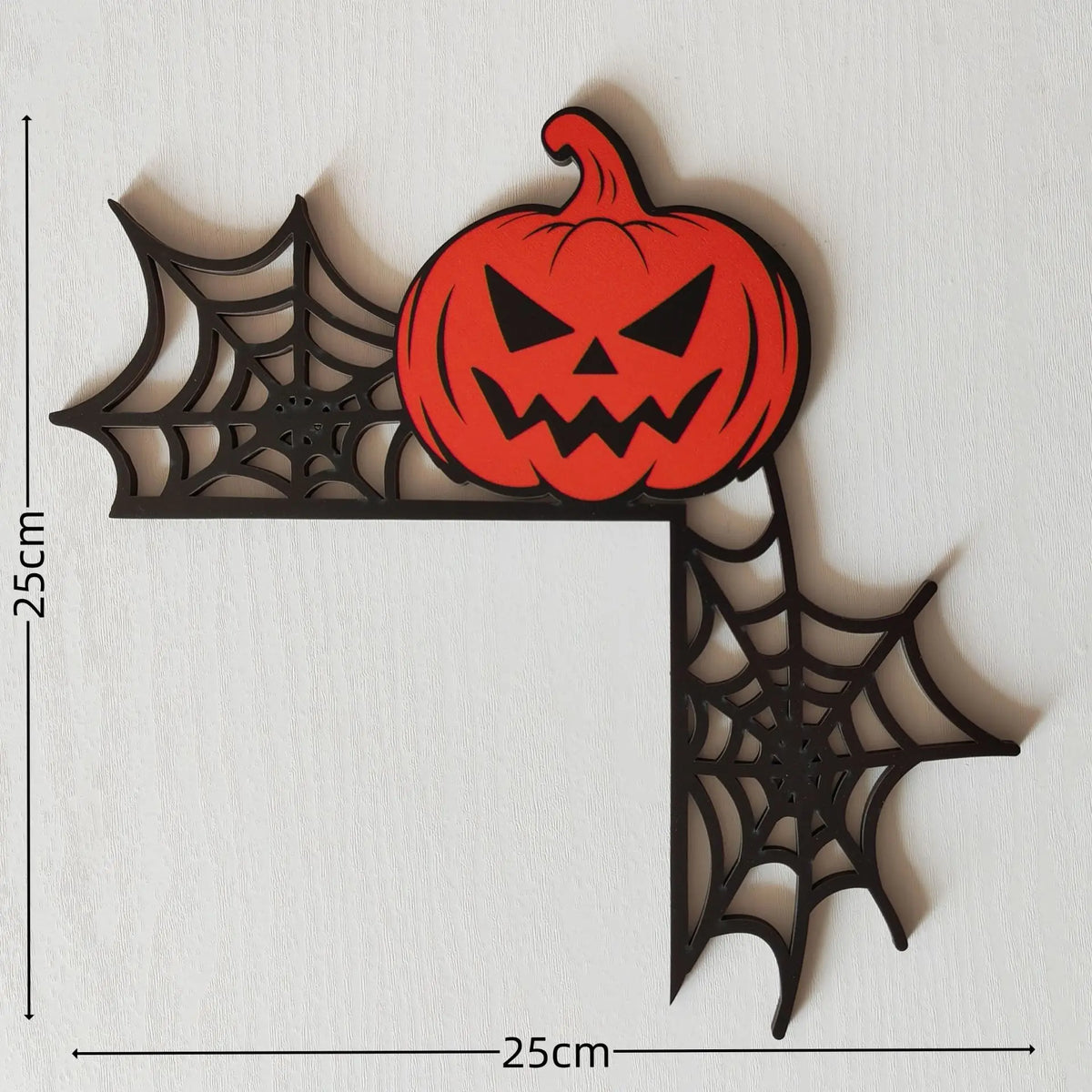Halloween Wooden Door Frame Corner Decoration – Gothic Spider, Bat & Ghost Ornament for Home Door & Window – 8 Designs