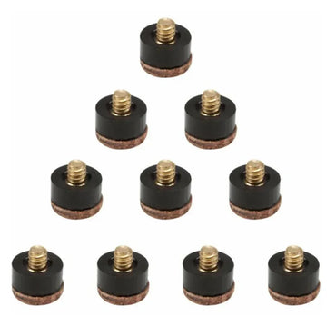 5/10 Pack Screw-In Pool Cue Tips 10mm-13mm (0.39-0.51 in) Snooker Billiards Replacement Leather Tips
