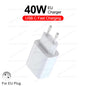 40W USB-C PD Fast Charger for iPhone - Single USB-C Port Rapid Charging