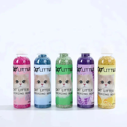 Cat Litter Deodorizer Beads Bottle - Odor Eliminator & Litter Box Freshener